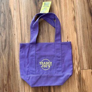 Trader Joe's Halloween Trick or Treat Collection Mini Tote Bag- purple